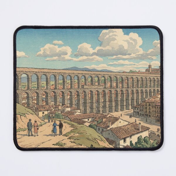 Item preview, Aqueduct of Segovia Japanese Woodblock Print designed and sold by Takeda-art.