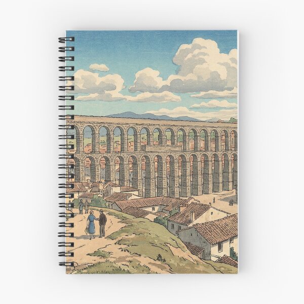 Item preview, Aqueduct of Segovia Japanese Woodblock Print designed and sold by Takeda-art.