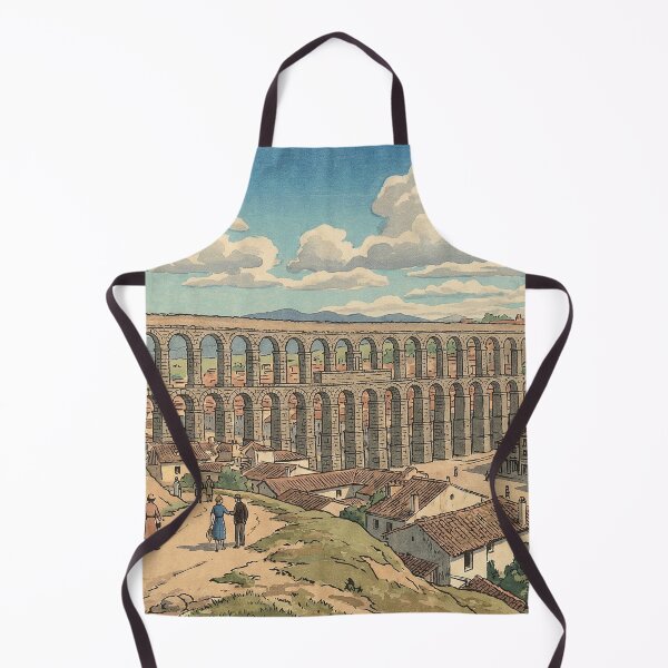 Item preview, Aqueduct of Segovia Japanese Woodblock Print designed and sold by Takeda-art.