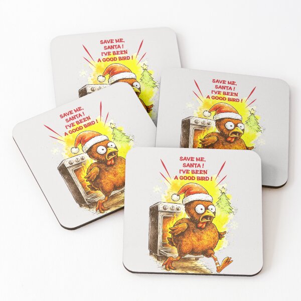 Item preview, Funny Christmas Turkey Escape Illustration designed and sold by ChubbiesCloud Collections.