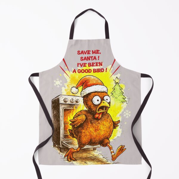 Item preview, Funny Christmas Turkey Escape Illustration designed and sold by ChubbiesCloud Collections.