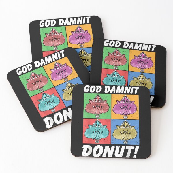 Item preview, God Damnit Donut Cat Pop Art Book designed and sold by NguboNorento.