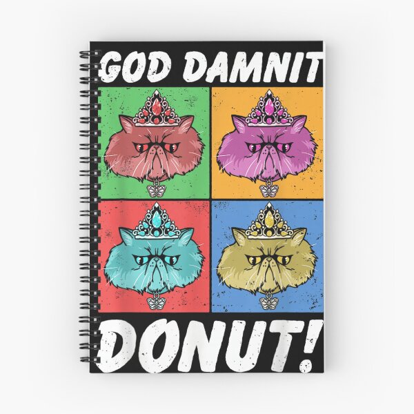 Item preview, God Damnit Donut Cat Pop Art Book designed and sold by NguboNorento.