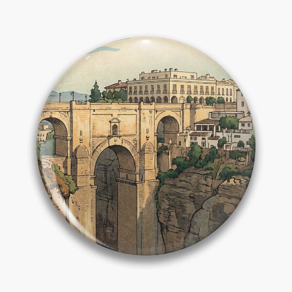 Item preview, Puente Nuevo bridge Japanese Woodblock Print designed and sold by Takeda-art.