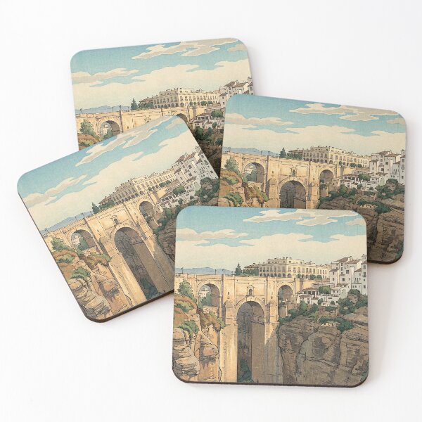 Item preview, Puente Nuevo bridge Japanese Woodblock Print designed and sold by Takeda-art.