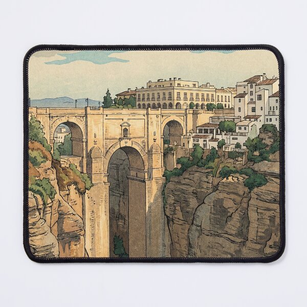 Item preview, Puente Nuevo bridge Japanese Woodblock Print designed and sold by Takeda-art.