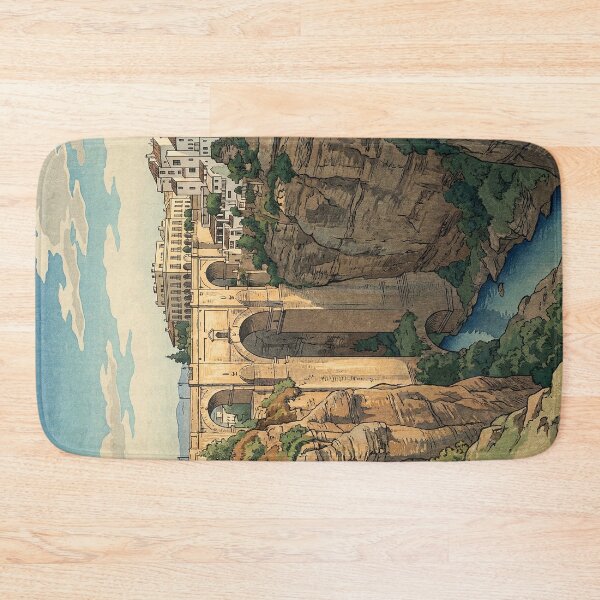 Item preview, Puente Nuevo bridge Japanese Woodblock Print designed and sold by Takeda-art.