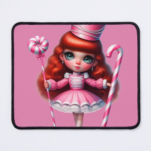 Item preview, Christmas Chibi Girl In Pink With Candy Cane  designed and sold by DEC02.