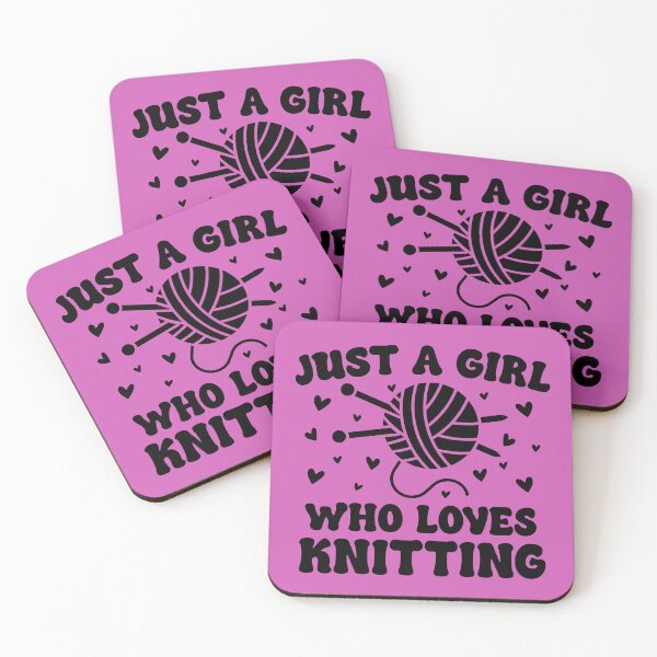 Item preview, Just A Girl Who Loves Knitting. Knitting Lover. Knitting Quote designed and sold by DesignHouse07.