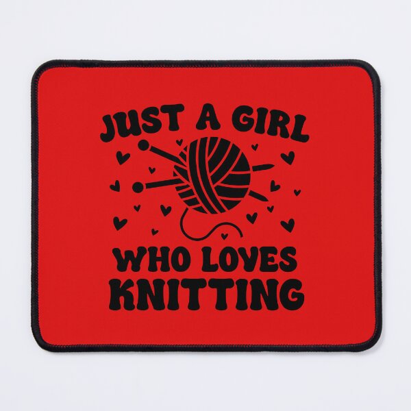 Item preview, Just A Girl Who Loves Knitting. Knitting Lover. Knitting Quote designed and sold by DesignHouse07.