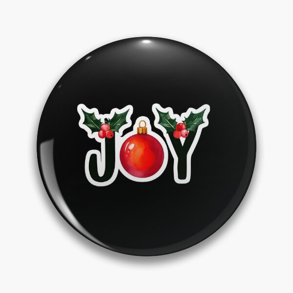Item preview, JOY Christmas Sticker with Holly Leaves and Ornament | Festive Holiday Decoration designed and sold by FestivityFinds.