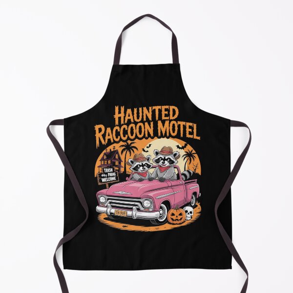 Item preview, The Haunted Raccoon Motel, Trash Panda Halloween designed and sold by velltoons.