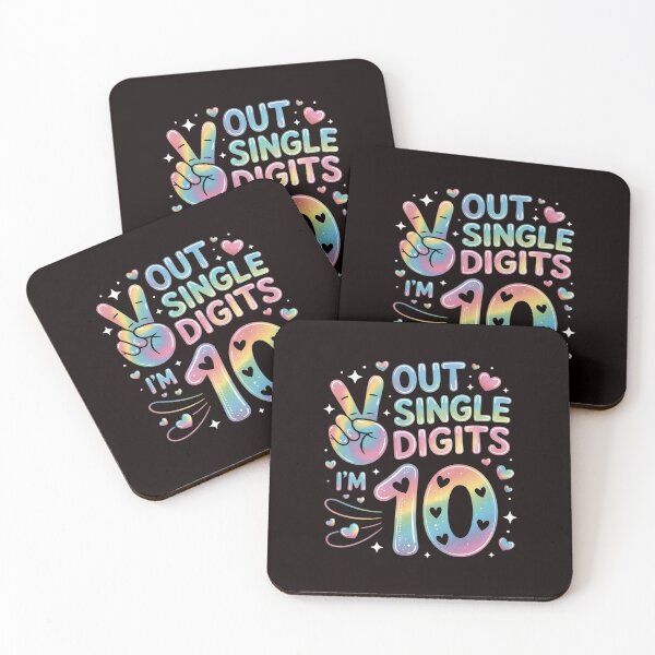 Item preview, 10th Birthday Rainbow Im Out Single Digits Girls Kid designed and sold by RopboxRone.
