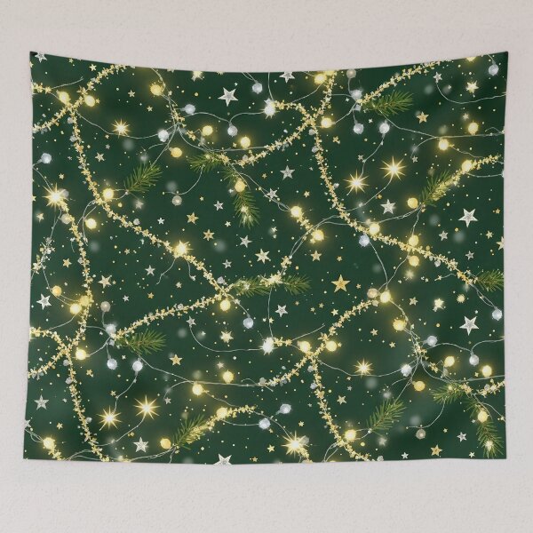 Item preview, Sparkling Christmas Star Lights Pattern designed and sold by Kaleidoscope Print.