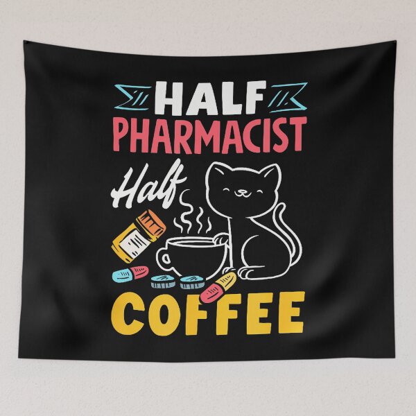 Item preview, Half Pharmacist Half Coffee Funny Pharmacist Coffee Lover designed and sold by MargieLauren.
