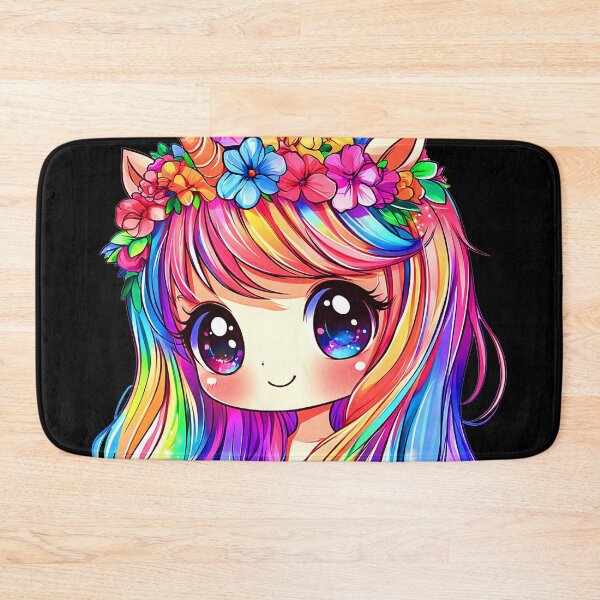 Item preview, Charming Chibi Rainbow Girl With Pretty Floral Headdress designed and sold by DEC02.