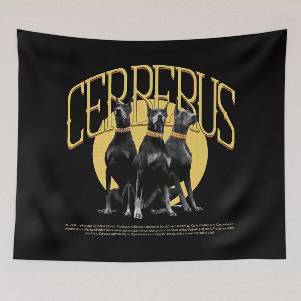 Item preview, Cerberus Doberman Gang - Gold Luxury Streetwear designed and sold by Geniuzjam.