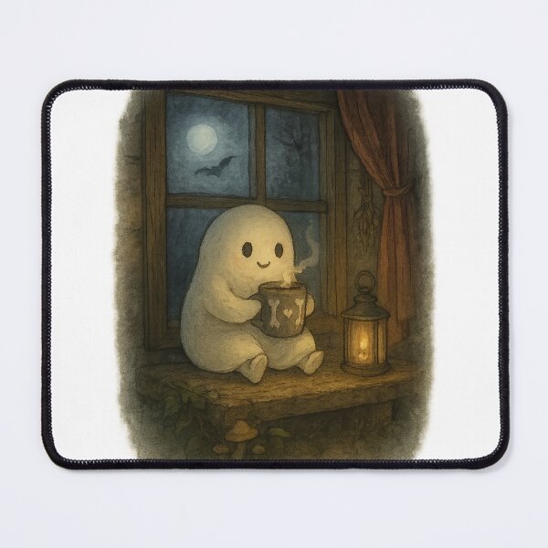 Item preview, Cocoa Ghostie - Cute-Spooky Collection (HFS) designed and sold by Hollow-Fern-Studio.
