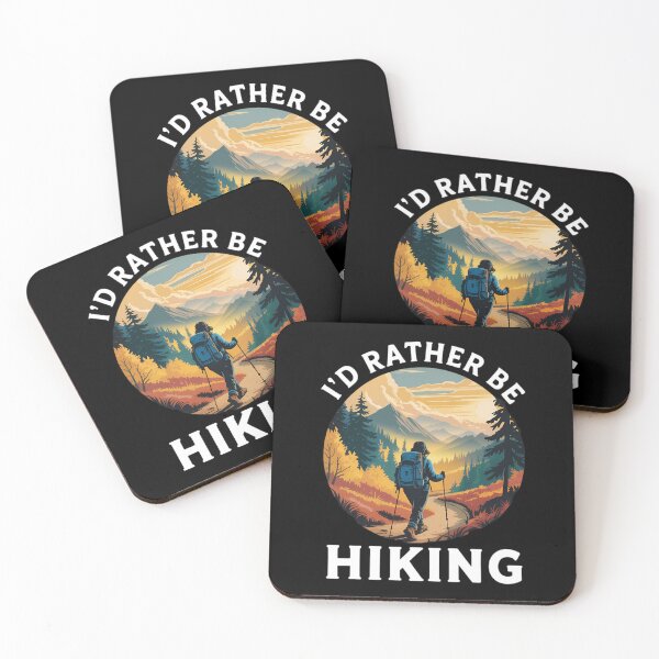Item preview, I'd Rather Be Hiking, With A Woman Hiking On A Trail designed and sold by DentistLegal.