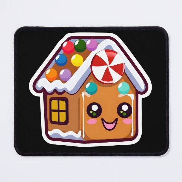 Item preview, Whimsical Gingerbread House with Colorful Candy and Snow | Cute Christmas Sticker designed and sold by FestivityFinds.