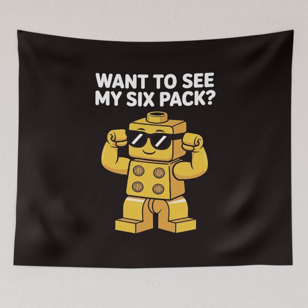 Item preview, Want To See My Six Pack Bricks Lover Master Builder designed and sold by RopboxRone.