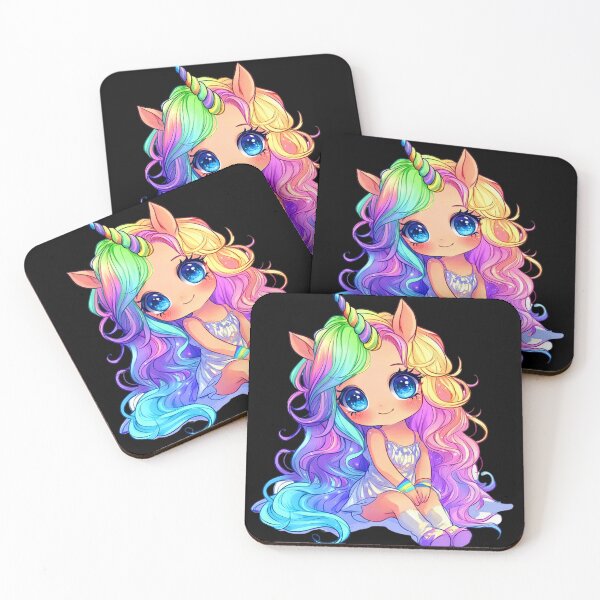 Item preview, Chibi Rainbow Colors Unicorn Style Cute Girl Art designed and sold by DEC02.