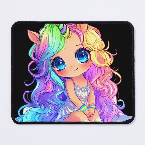 Item preview, Chibi Rainbow Colors Unicorn Style Cute Girl Art designed and sold by DEC02.