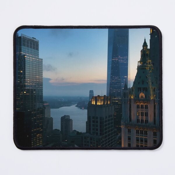 Item preview, The Woolworth Building, Four Seasons Hotel, and World Trade Center with the Hudson River. designed and sold by NYConlineStore.