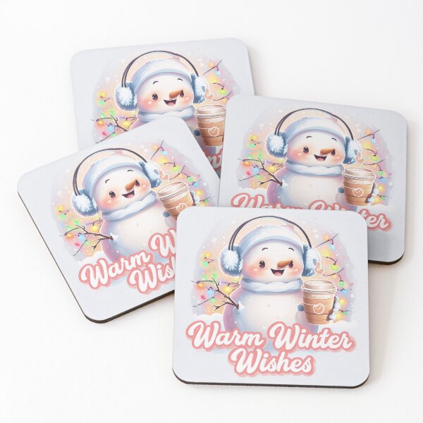 Item preview, Cute Pastel Snowman Drinking Pumpkin Spice – Kawaii Christmas Coffee Illustration designed and sold by SmartyWonders.