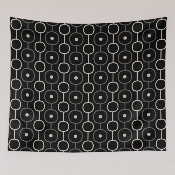 Item preview, Retro Mid Century Modern Black & White Circle Geometric designed and sold by RetroMaggie.