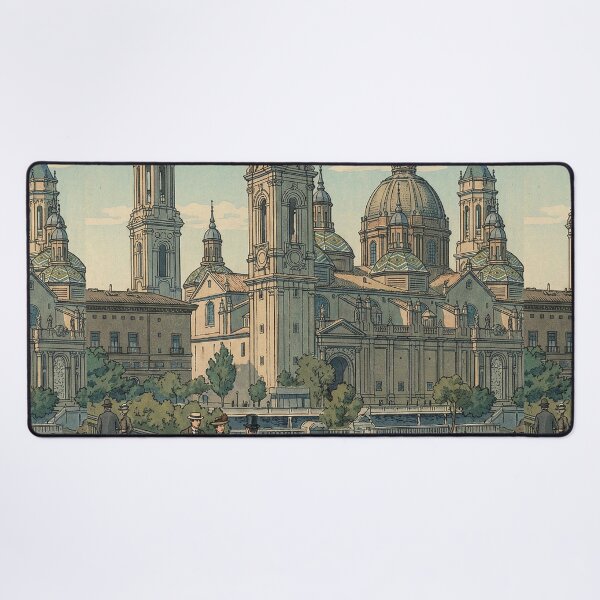 Item preview, Cathedral-Basilica of Our Lady of the Pillar Japanese Woodblock Print designed and sold by Takeda-art.