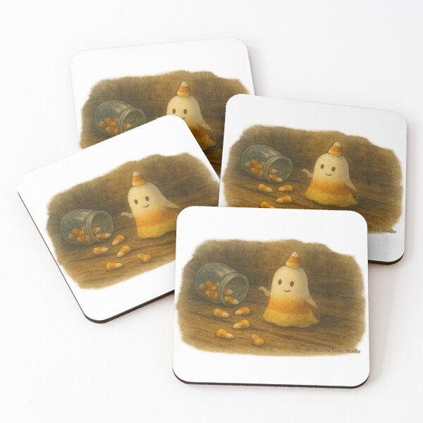 Item preview, Candy Corn Ghostlet - Cute-Spooky Collection (HFS) designed and sold by Hollow-Fern-Studio.