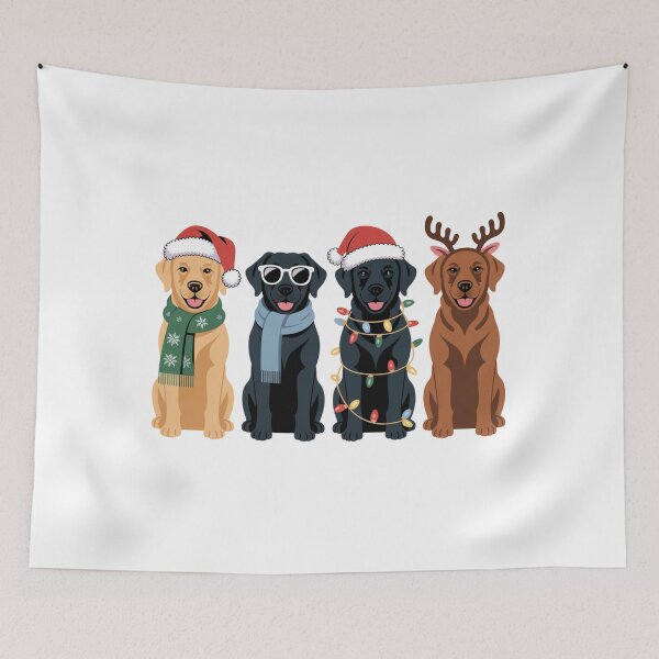 Item preview, Cute Labrador Retriever Christmas Holiday Party designed and sold by chattsuede.