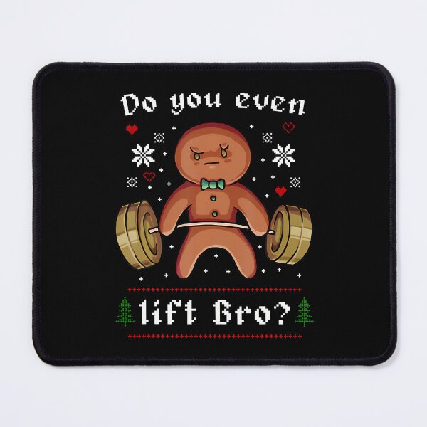 Item preview, Do You Even Lift Bro Gingerbread Gym Ugly Christmas designed and sold by EstherDiane.