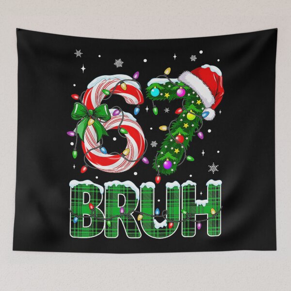 Item preview, Bruh 67 Seis Siete 6 7 Meme Árbol de Navidad Bastón de Caramelo Adolescentes designed and sold by JEFDodsonArt.