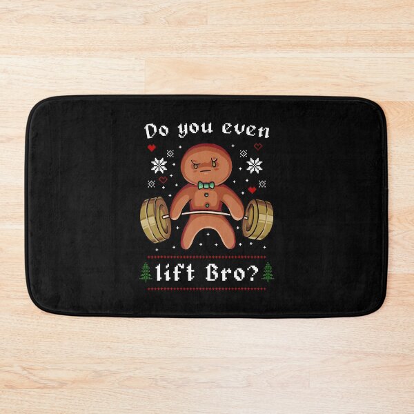 Item preview, Do You Even Lift Bro Gingerbread Gym Ugly Christmas designed and sold by EstherDiane.