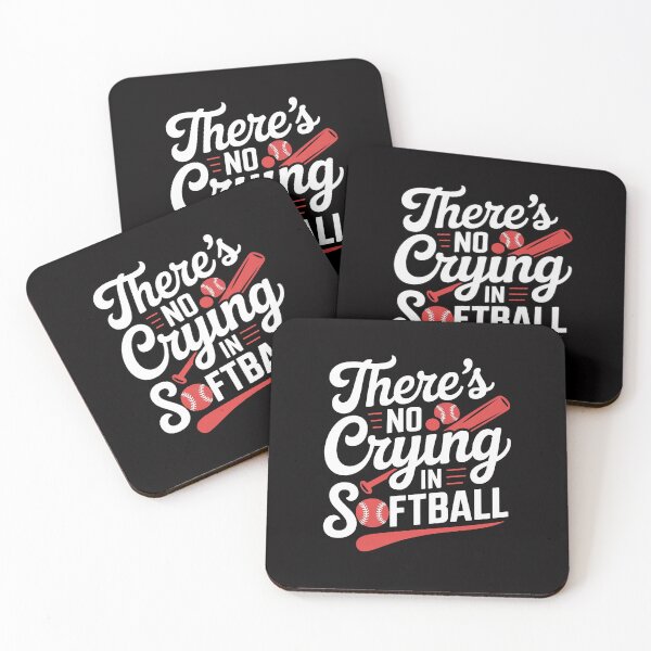 Item preview, Theres No Crying in Softball Game Sports Baseball Lover designed and sold by Silicula.