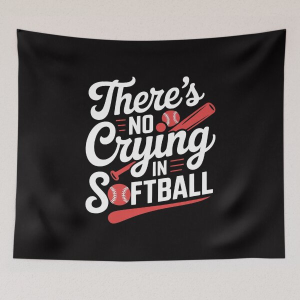 Item preview, Theres No Crying in Softball Game Sports Baseball Lover designed and sold by Silicula.