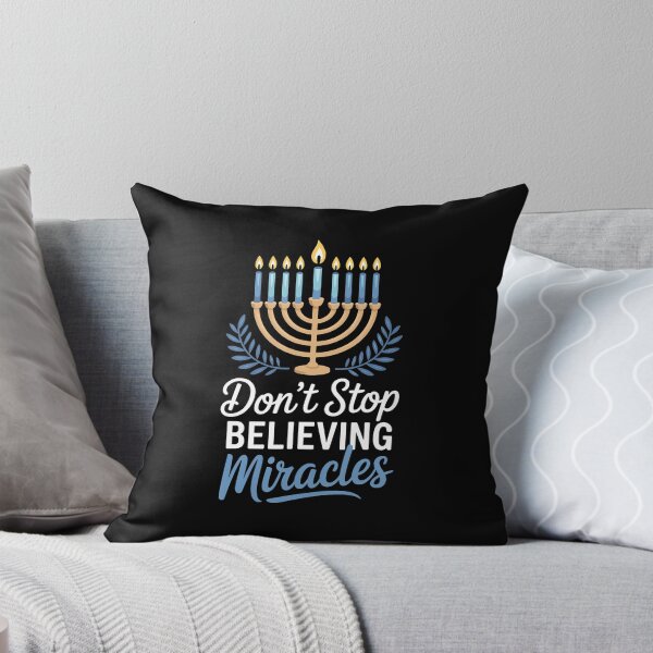 Item preview, Hanukkah Menorah Believe In Miracles Holiday Spirit designed and sold by KellyJudith.