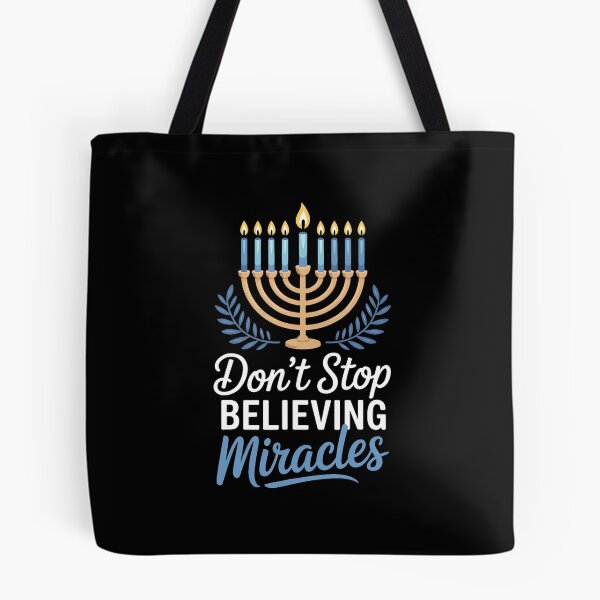 Item preview, Hanukkah Menorah Believe In Miracles Holiday Spirit designed and sold by KellyJudith.