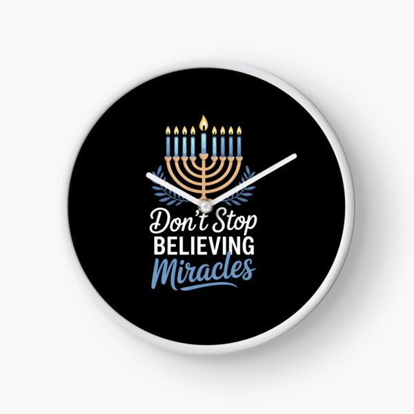 Item preview, Hanukkah Menorah Believe In Miracles Holiday Spirit designed and sold by KellyJudith.
