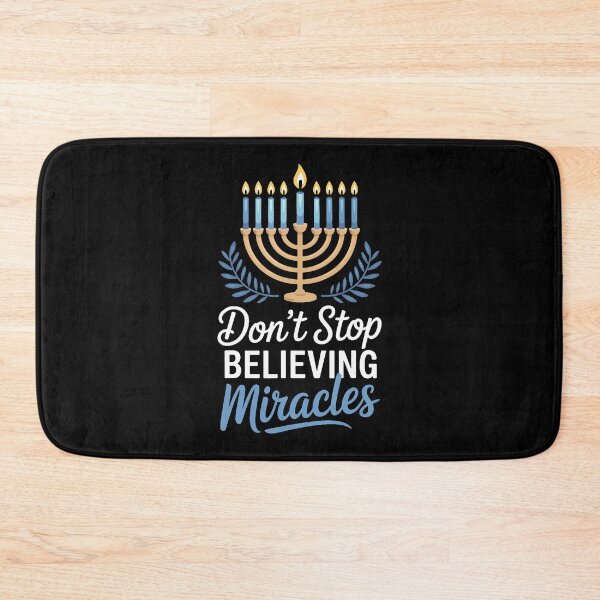 Item preview, Hanukkah Menorah Believe In Miracles Holiday Spirit designed and sold by KellyJudith.