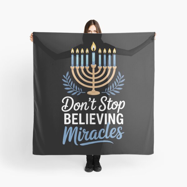 Item preview, Hanukkah Menorah Believe In Miracles Holiday Spirit designed and sold by KellyJudith.