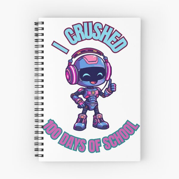 Item preview, I Crushed 100 Days of School Gamer Robot VR Visor designed and sold by PanaddaArtStudio.