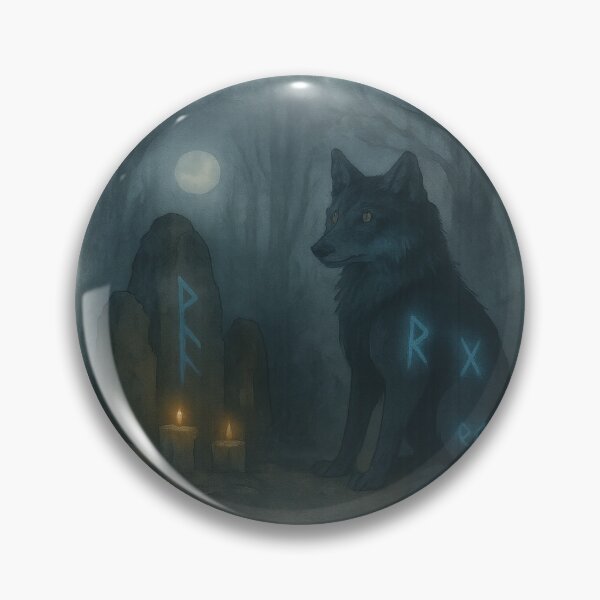 Item preview, Runestone Wolf - Mythically Eerie Collection (HFS) designed and sold by Hollow-Fern-Studio.