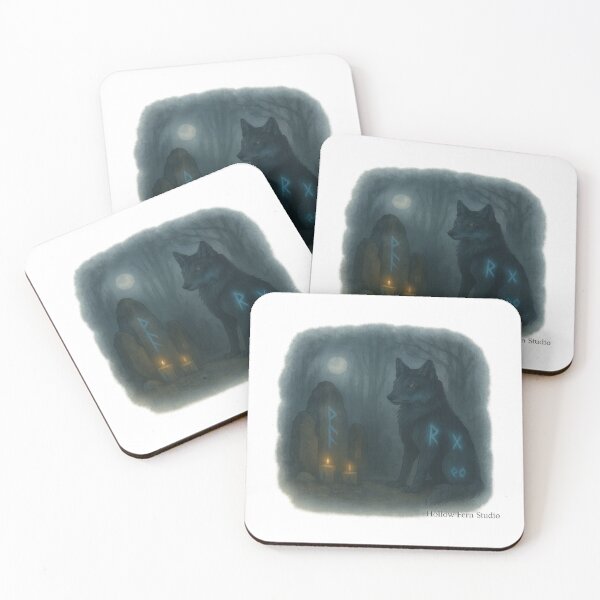 Item preview, Runestone Wolf - Mythically Eerie Collection (HFS) designed and sold by Hollow-Fern-Studio.