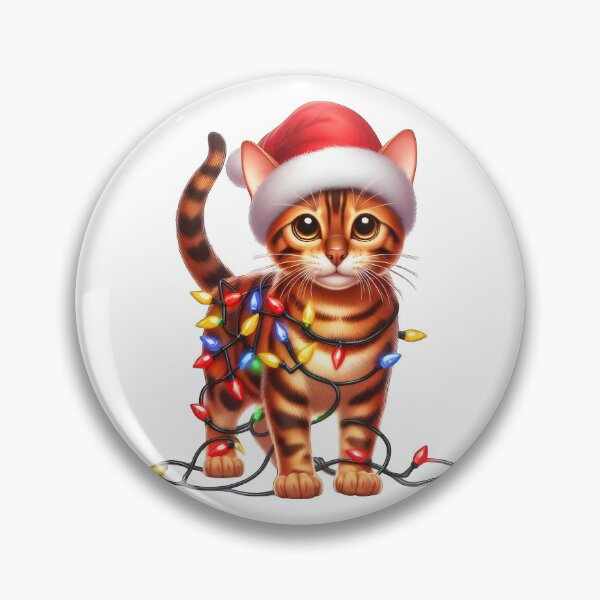 Item preview, Bengal cat Christmas designed and sold by doodIllustrate.