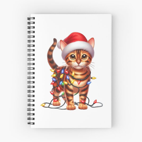 Item preview, Bengal cat Christmas designed and sold by doodIllustrate.