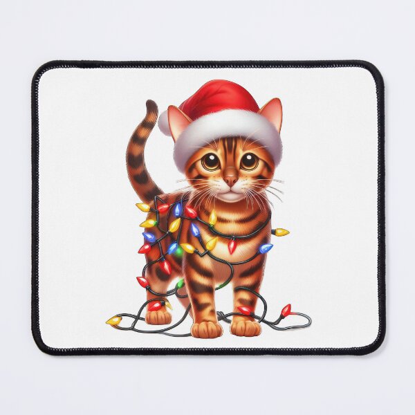Item preview, Bengal cat Christmas designed and sold by doodIllustrate.