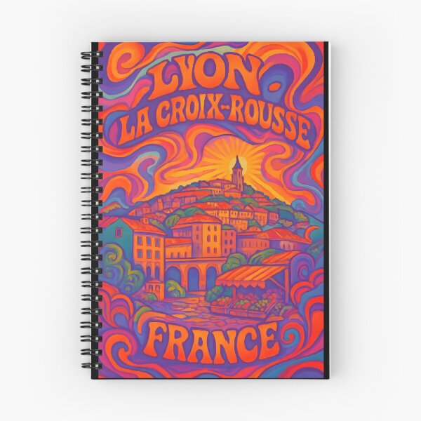Item preview, Lyon - La Croix-Rousse Psychedelic Travel Poster - 70s Retro Art designed and sold by Cosmopolis.